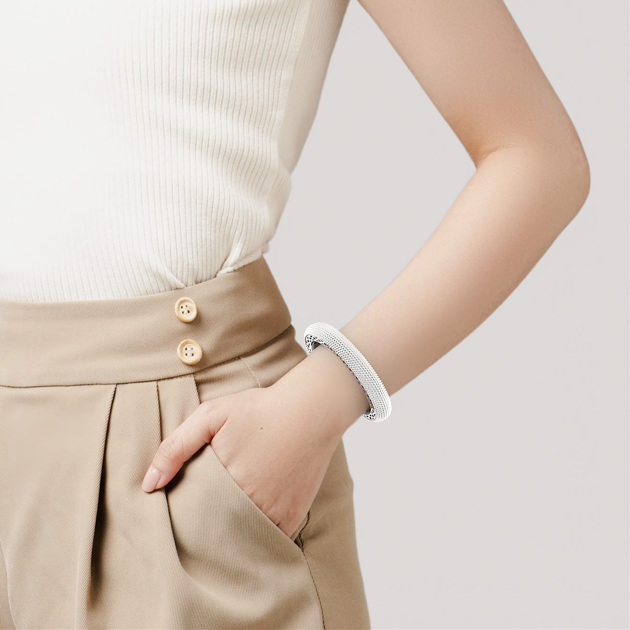 Pavé de Memori Cuff - Platinum