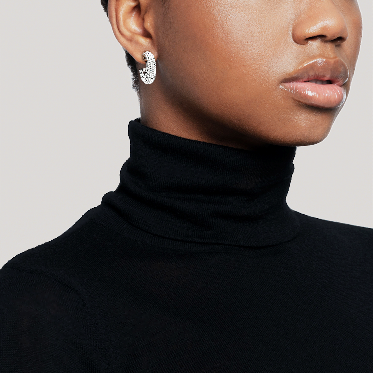 Pavé de Memori Earrings - Sterling Silver