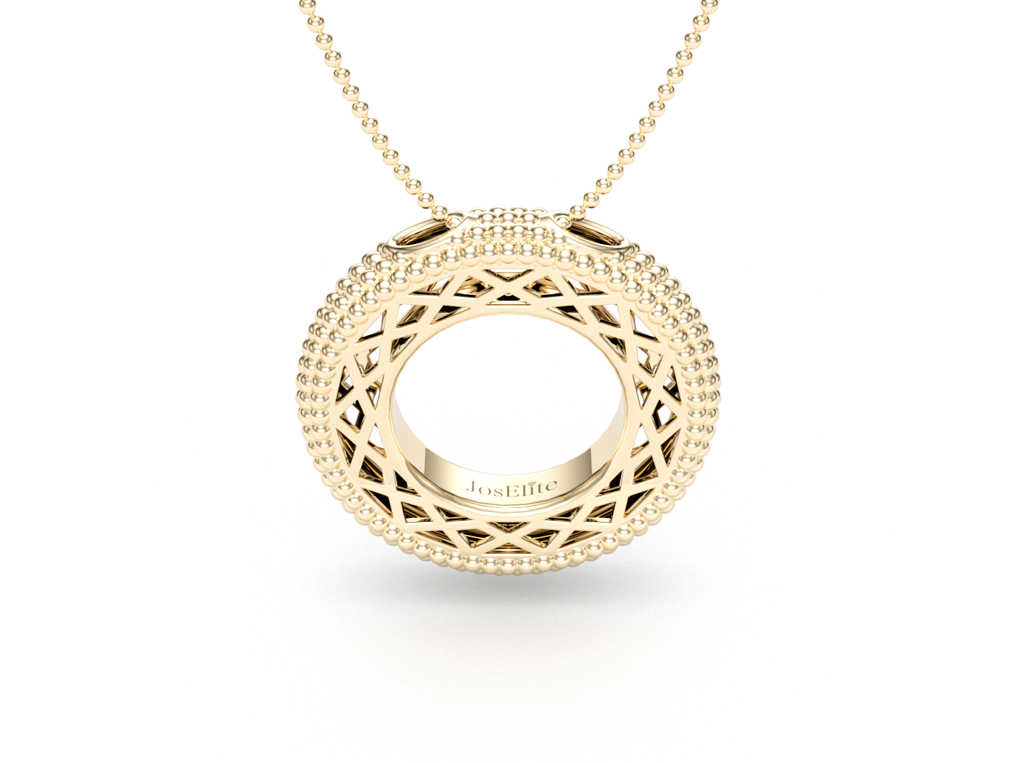 Pavé de Memori Pendant - 18K Yellow Gold