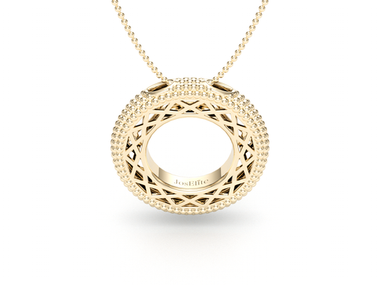 Pavé de Memori Pendant - 18K Yellow Gold
