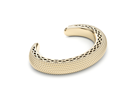 Pavé de Memori Cuff - 18K Yellow Gold