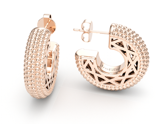 Pavé de Memori Earrings - 18K Rose Gold