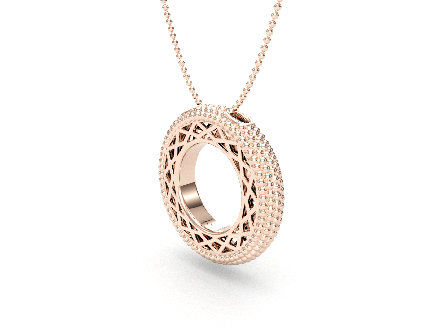 Pavé de Memori Pendant - 18K Rose Gold