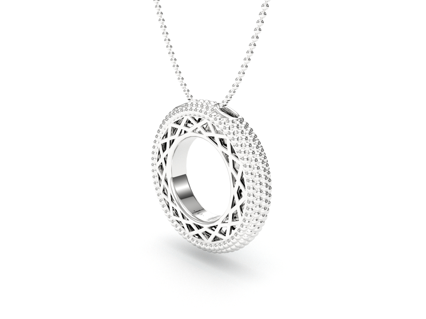 Pavé de Memori Pendant - Sterling Silver