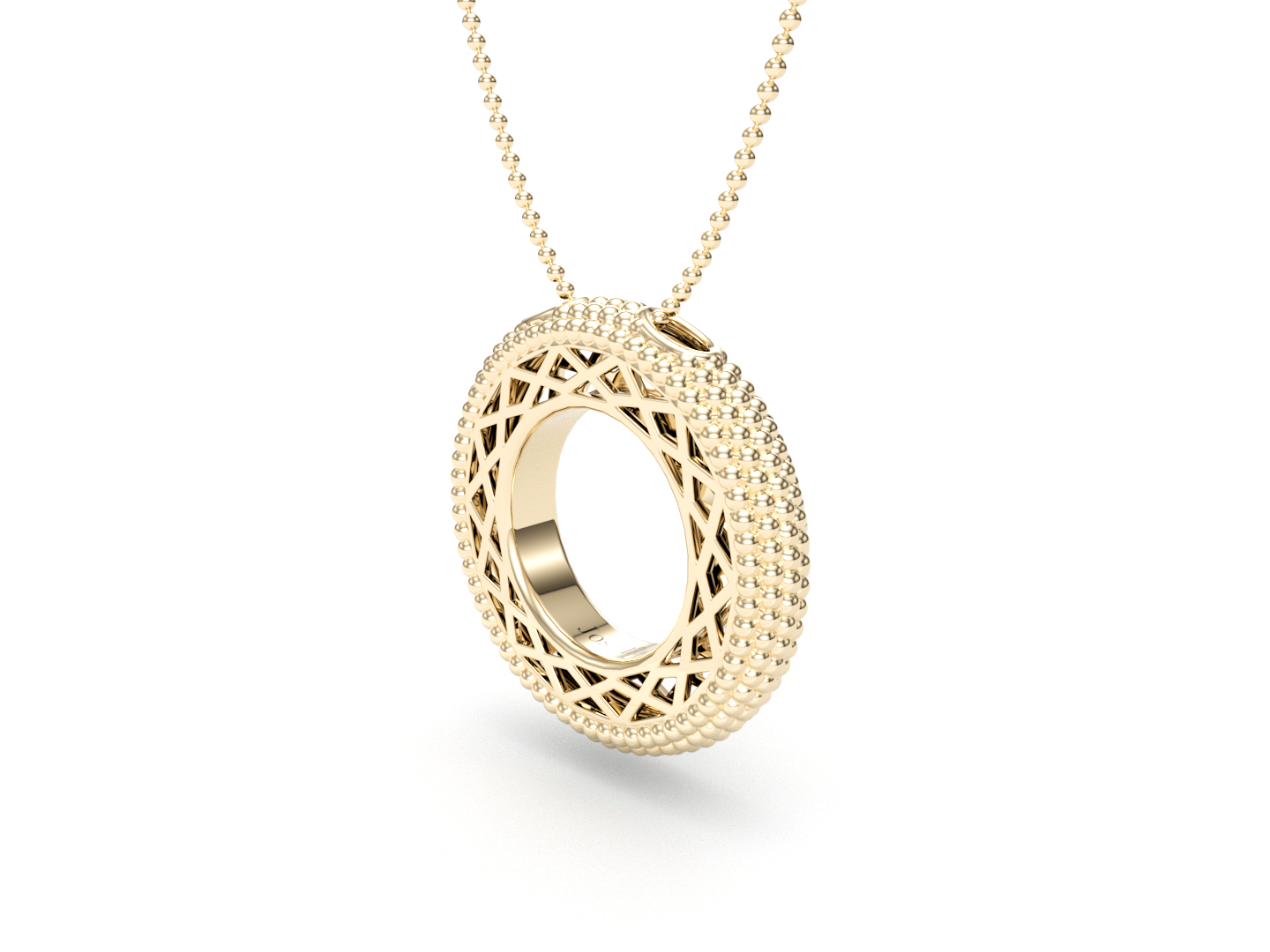 Pavé de Memori Pendant - 18K Yellow Gold