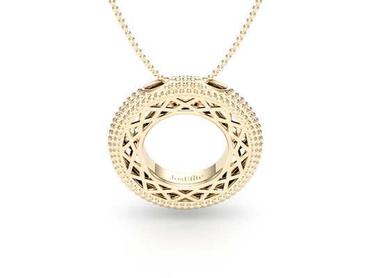 Pavé de Memori Pendant - 18K Yellow Gold